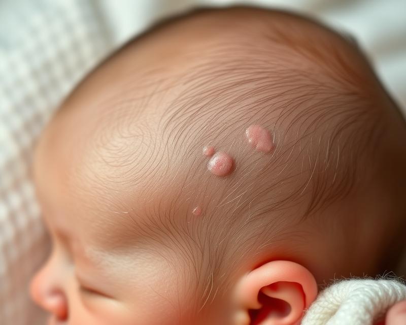 Trądzik niemowlęcy na głowie – objawy, przyczyny i pielęgnacja